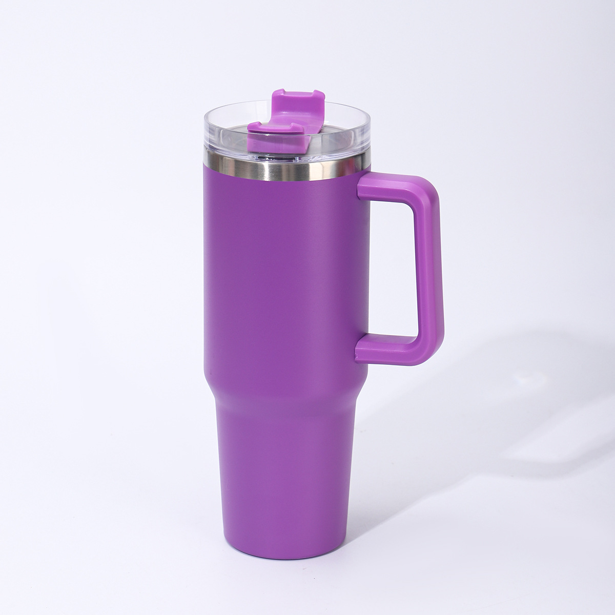 Taza de aislamiento térmico de acero inoxidable transfronteriza de alta capacidad de 40oz taza de automóvil con mango de paja taza de hielo