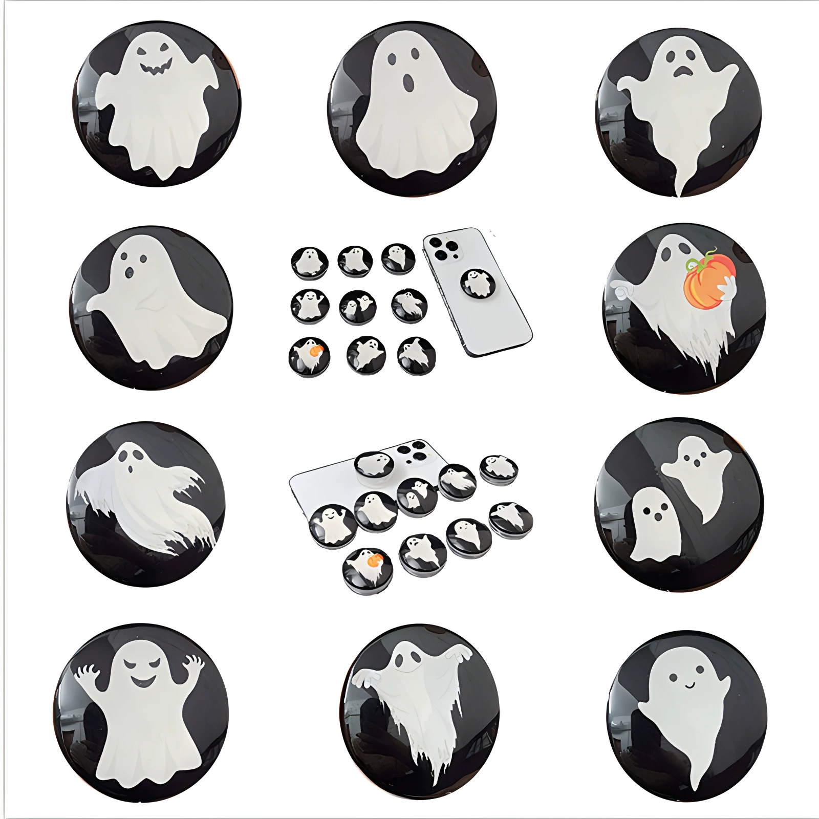 Популярная трансграничная подставка для телефона и планшета в виде привидения на Хэллоуин, стеклянная, настольная, с выдвижным механизмом, в наличии, оптом