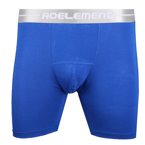 AoElement Modal Men's Sports Briefs Running Tight Extended Anti-wear Legs Large Size Boxer Briefs