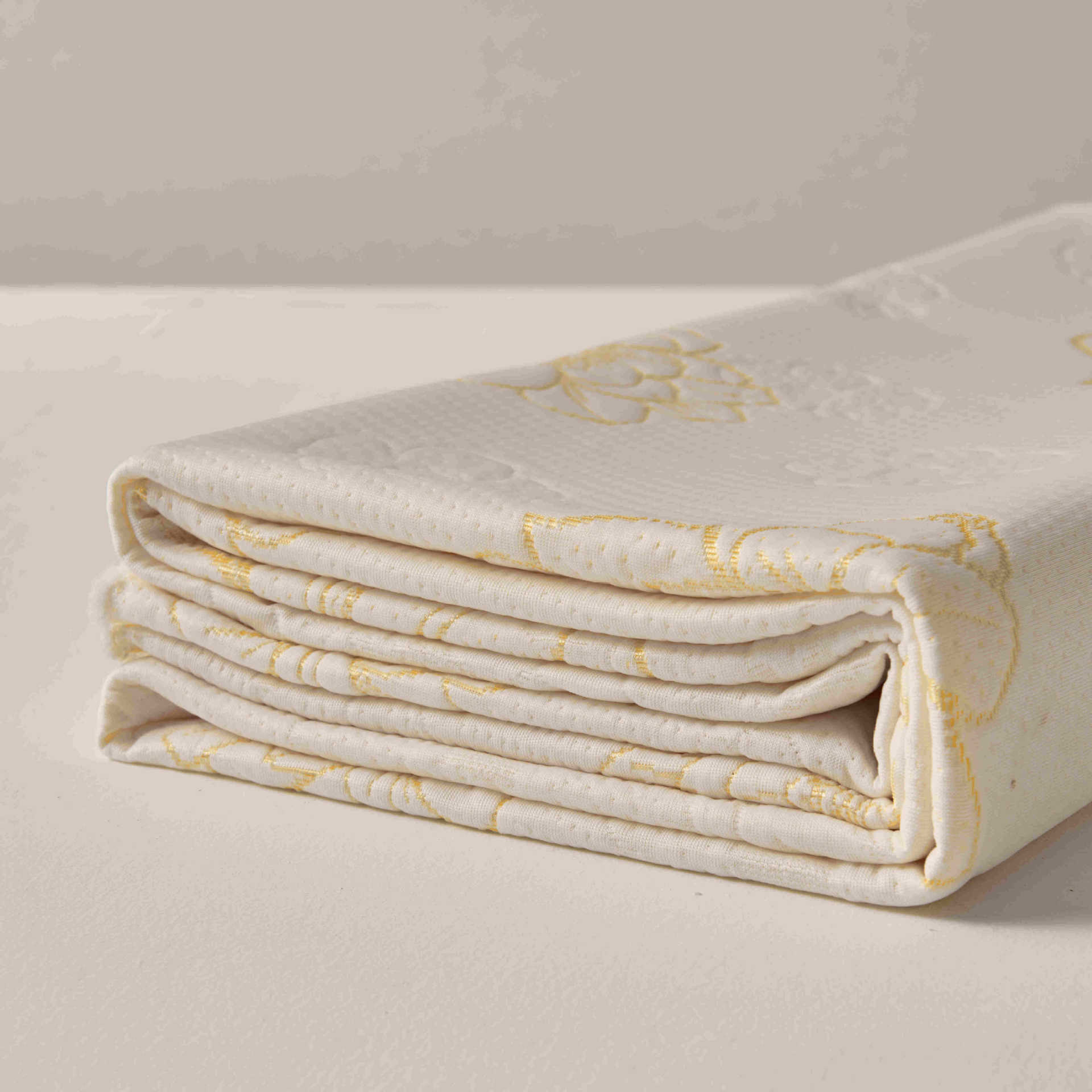 [Fabricante] 180 gramos de tela de colchón amarillo unilateral tejido jacquard patrón floral de venta caliente tela de colchón