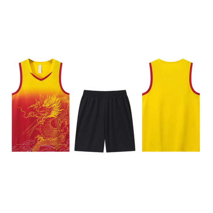 Sports Vest Suit Summer Vest Quick-Drying Sportswear Youth National Trend Group Training Suit Custom-Made Men's Shorts