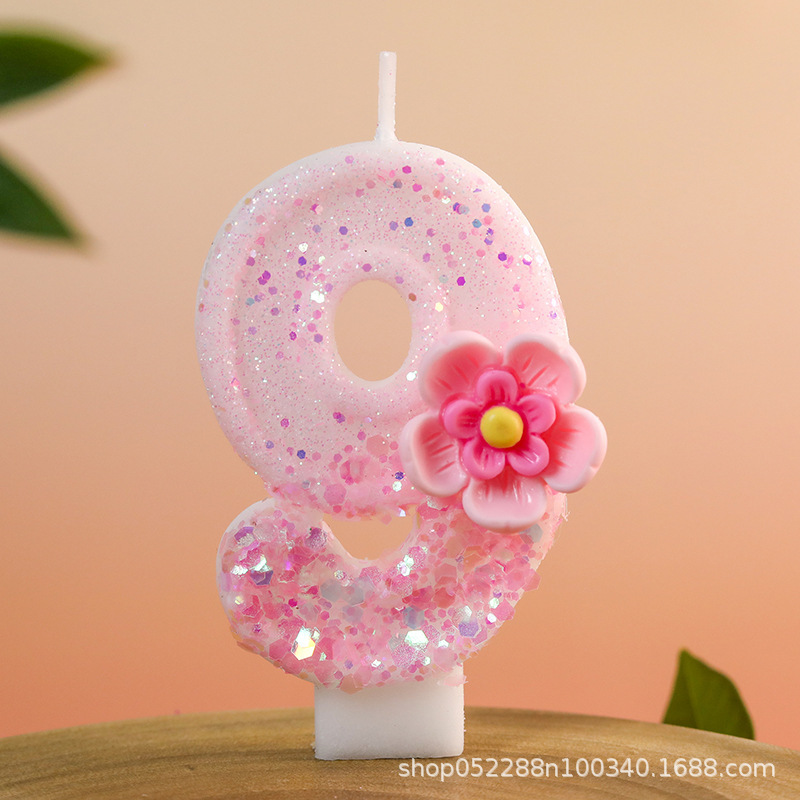 工場直販クロスボーダー DIY クリエイティブデジタル粘着粉末 0-9 キャンドル誕生日パーティーケーキデコレーションキャンドル|undefined