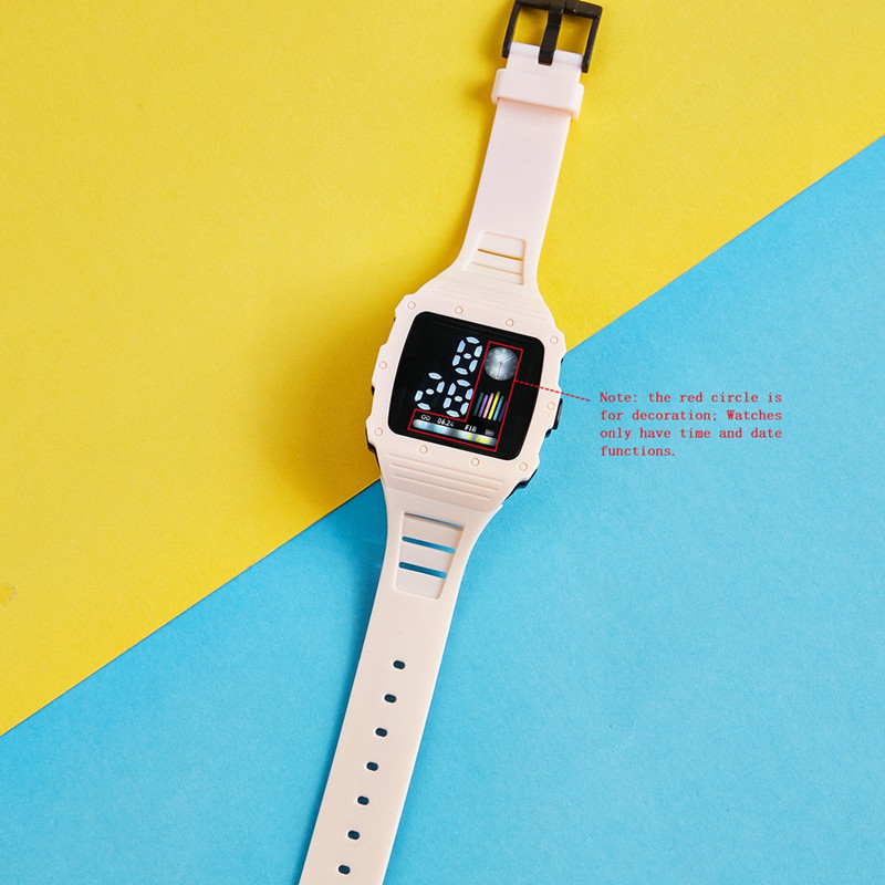 Nuevo reloj electrónico LED para hombres y mujeres Square Apple impermeable digital deportes estudiante niños LED reloj electrónico