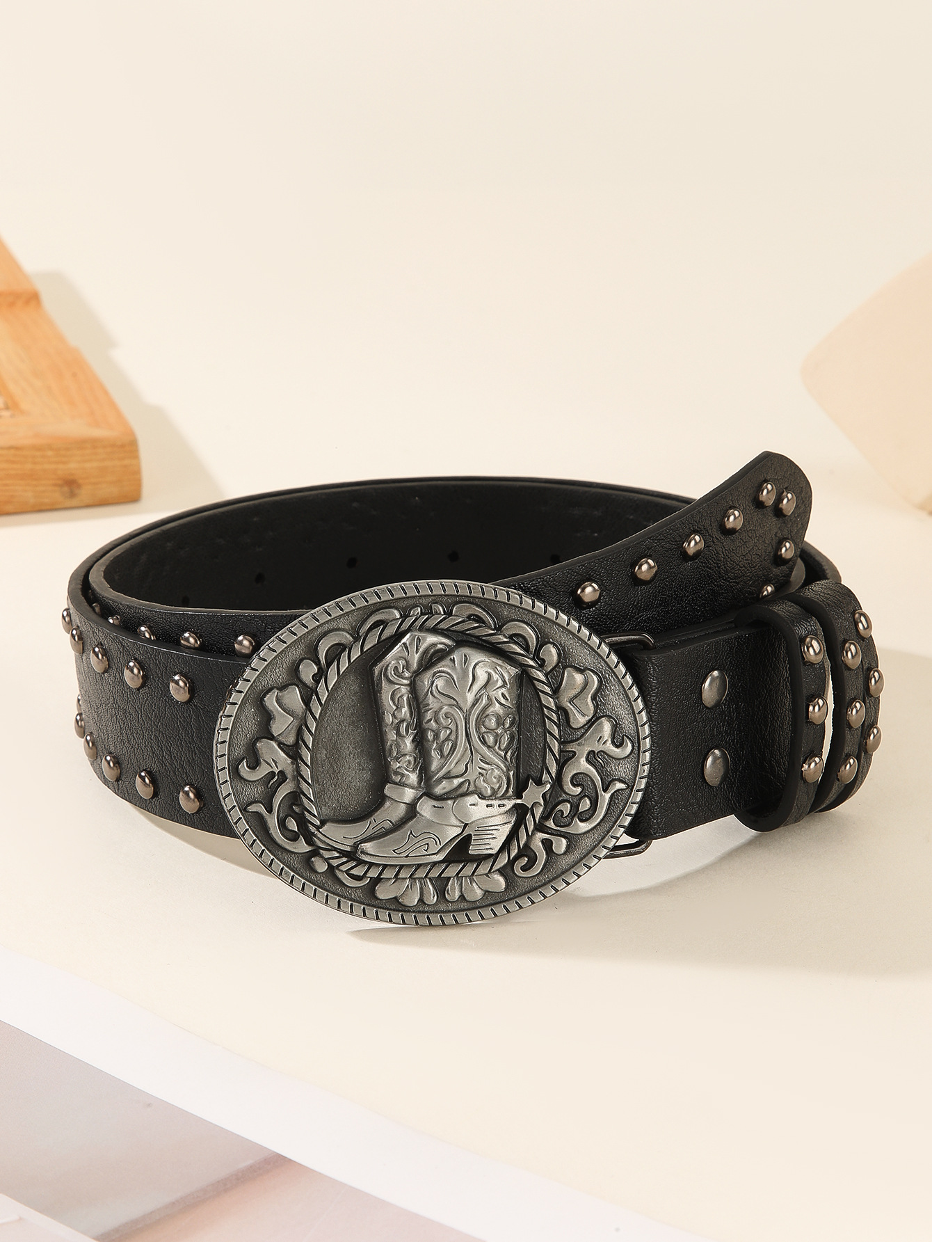 New Trend Belt Fashion Personality Willow Spikes Youth Belt Punk Snap Pants Belt Spot Wholesale_viptrois.com