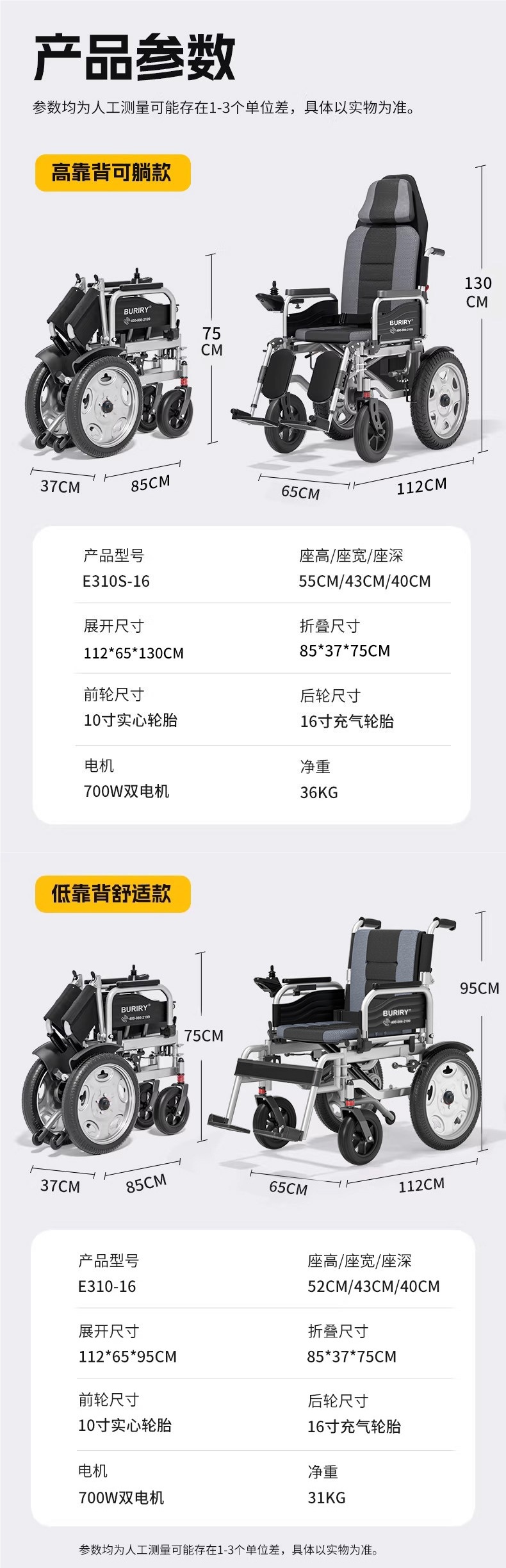 Electric Wheelchair, Intelligent, Fully Automatic, Foldable, Lightweight, Four-Wheeled, Multi-Functional Mobility Vehicle for the Elderly and Disabled