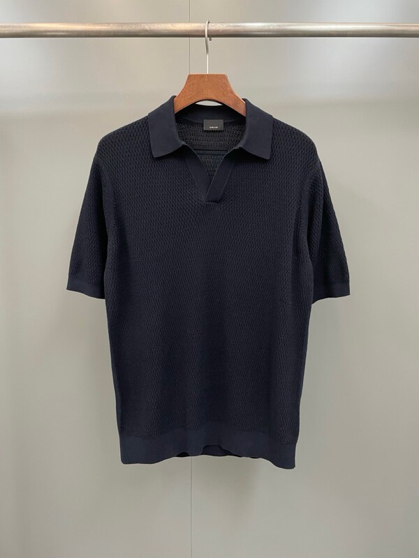 Zeg Men's Old Money Style Red Cotton Polo Shirt with Ribbed Hem and Soft Knit Texture