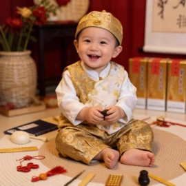 童民族服装;童旗袍/唐装;童马甲