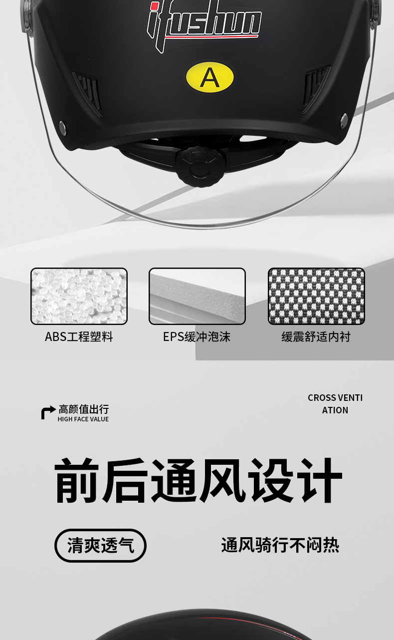 Electric Vehicle Helmet 3C Certified Men and Women Summer Sun Protection Breathable Half Helmet Battery Motorcycle Helmet