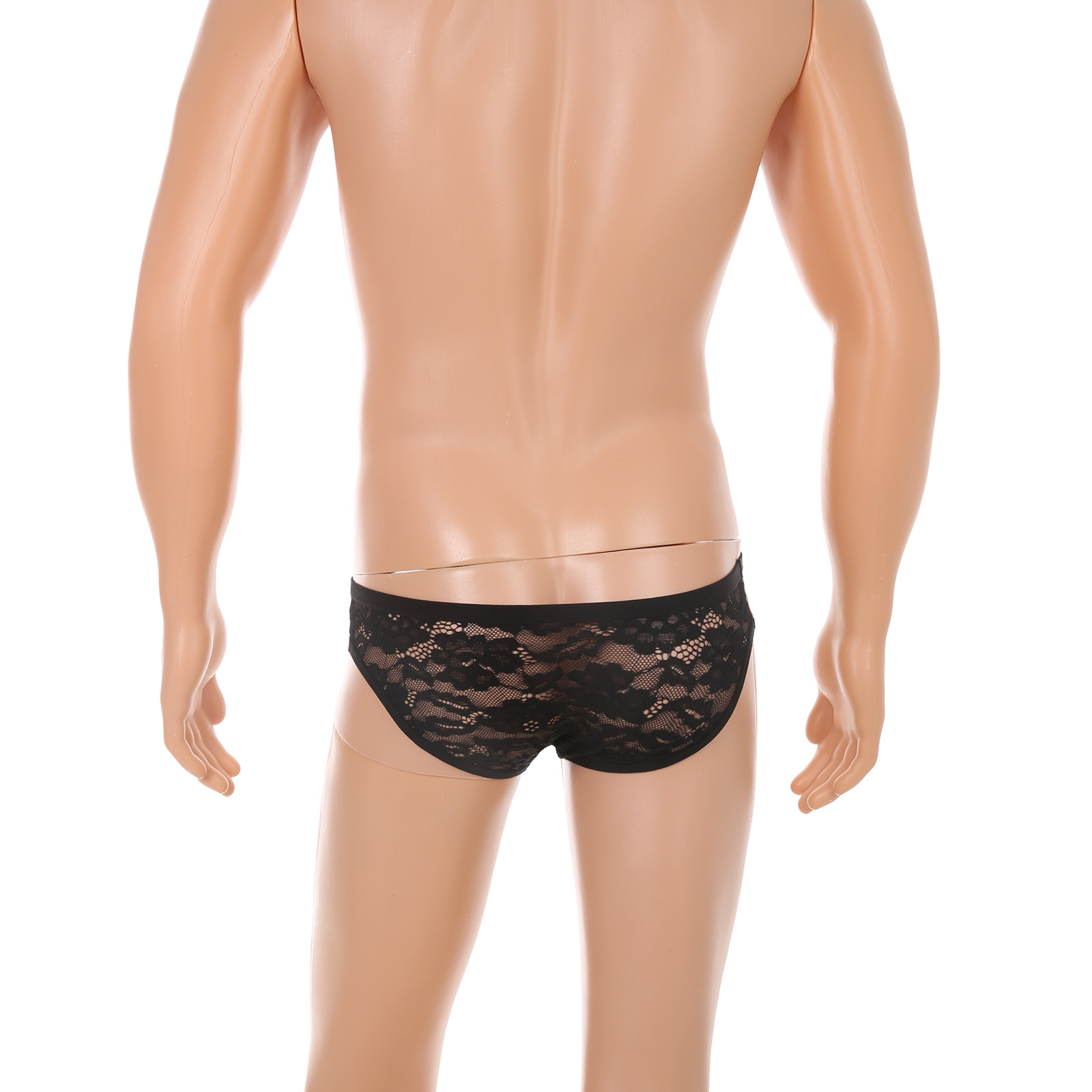 Sous-vêtements pour hommes, string ultra-sexy en dentelle imprimée léopard, lingerie érotique charmante et sexy_voghion.com