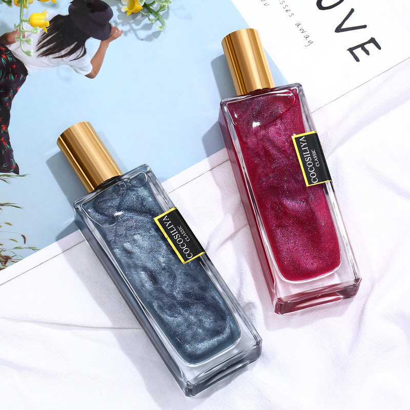 Perfume de arena líquida dorada COCOSILIYA, transmisor en vivo por celebridades de internet, para hombres y mujeres, fragancia fresca de larga duración, perfume ligero para estudiantes, venta al por mayor.