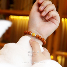 橘皮老花蜡古董蜜蜡花蜡圆珠散珠隔珠金刚星月菩提手串链DIY配饰