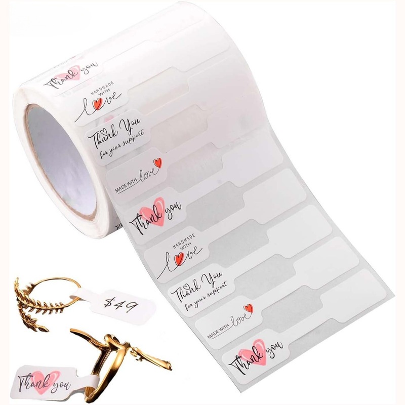 Amazon's Best-Selling 500 Stickers/Roll Jewelry Price Tag Stickers Bracelet Ring Jewelry Label Stickers Stickers
