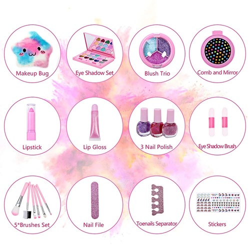 Amazon Children's Cosmetics Set Princess DIY Makeup Lipstick Playhouse Toy Realistic Handbag