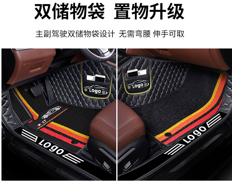Suitable for overseas RHD right-hand drive vehicles, leather full-coverage floor mats, thickened and non-slip, for sedans and SUVs