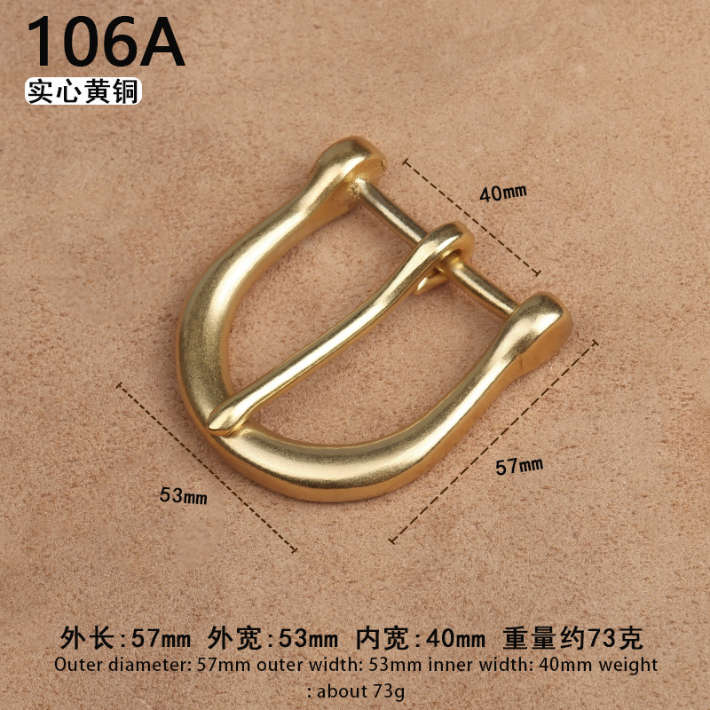 Nuevo latón sólido de alta gama casual cinturón hebilla pantalones cinturón hebilla pin hebilla accesorios 4,0 cm pantalones hebilla