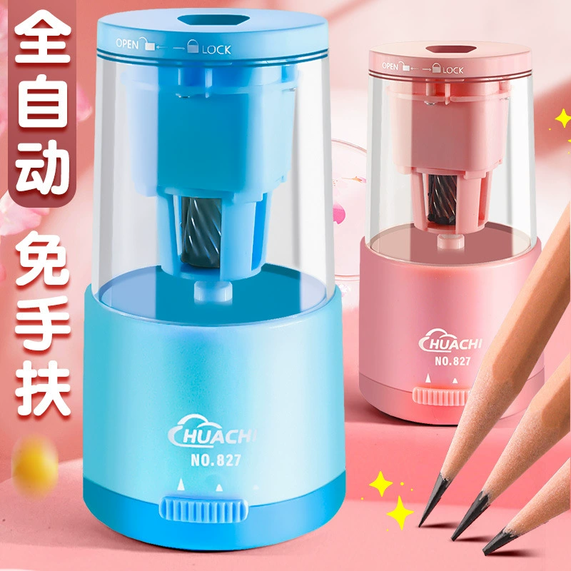 Полностью автоматическая точилка для карандашей с литиевой батареей для студентов, электрическая точилка для карандашей с 3 регулируемыми настройками толщины заточки.