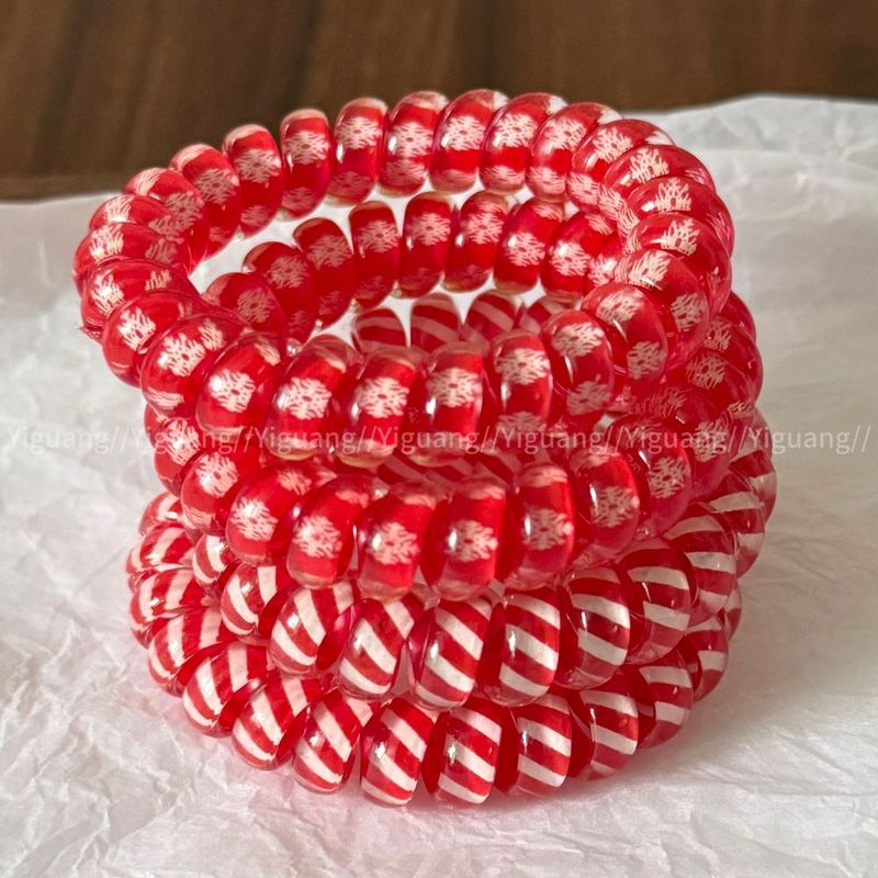 New Year's Zodiac Year Lucky Red Phone Cord Hair Tie High Elastic Hair Tie Ins Style Hair Tie Ball Headband New Year's Zodiac Year Lucky Red Phone Cord Hair Tie High Elastic Hair Tie Ins Style Hair Tie Ball Headband