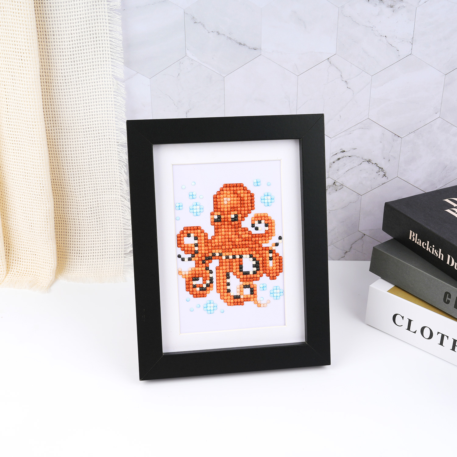 Ventas transfronterizas calientes de 5D Diamante DIY 5 * 7 pulgadas marco de dibujo de dibujos animados de cangrejo marino serie de dibujos animados pintura decorativa