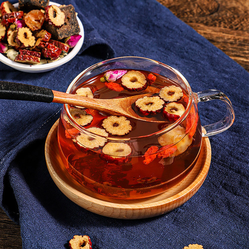 Red Sugar Ginger Jujube Tea Rose Longan Red Date Goji Berry Combination Tea Goddess Health Tea Direct Manufacturer Sales Red Sugar Ginger Jujube Tea