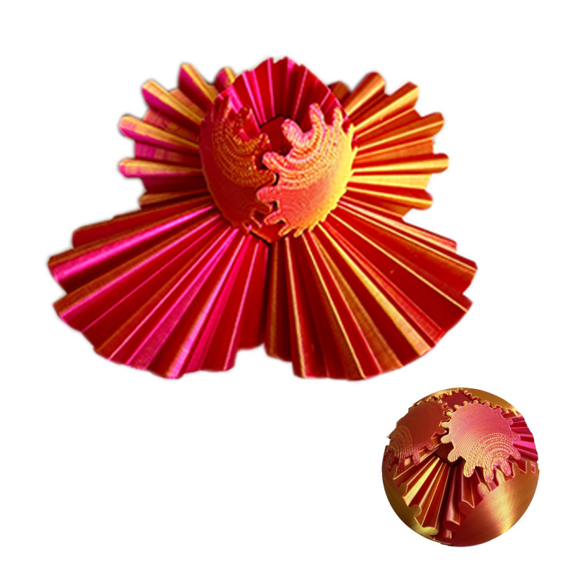 회전하는 기어볼 [레드골드]