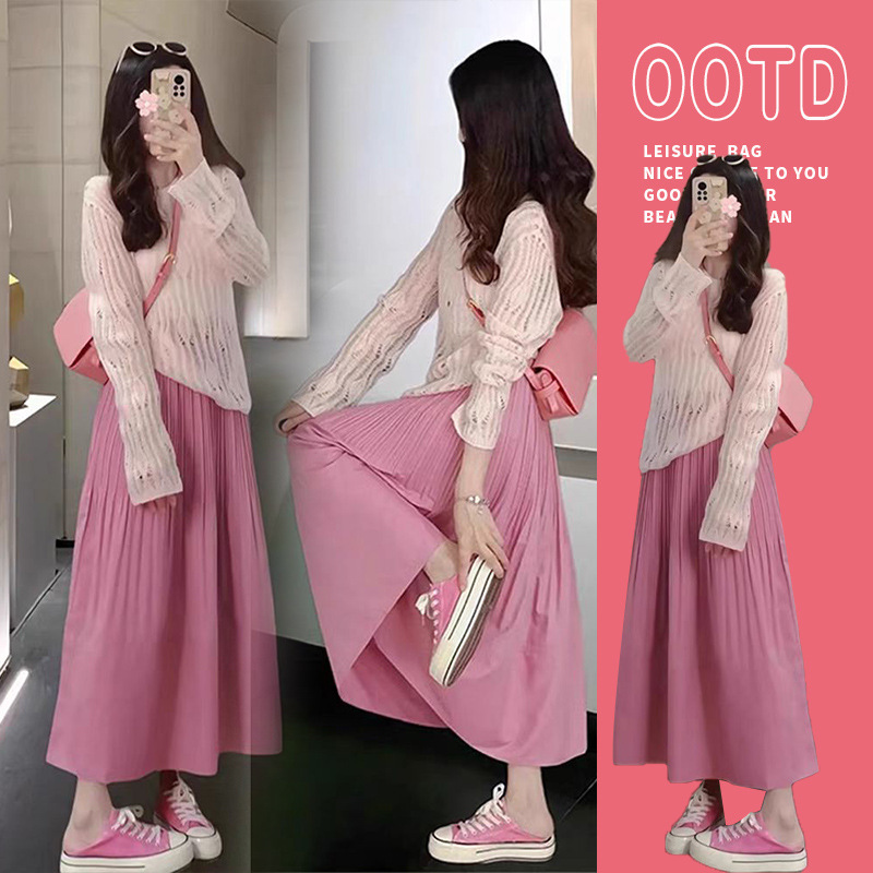 in stock pregnant women wear a set of early spring new Korean style unique age-reducing fashion two-piece top dress