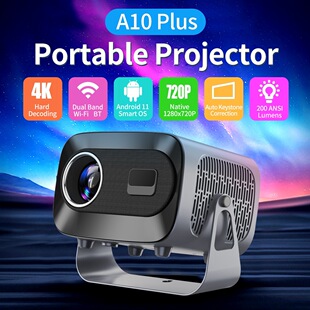 A10 PLUS 4K LED WiFi Auto Focus Smart Projector Home Theater