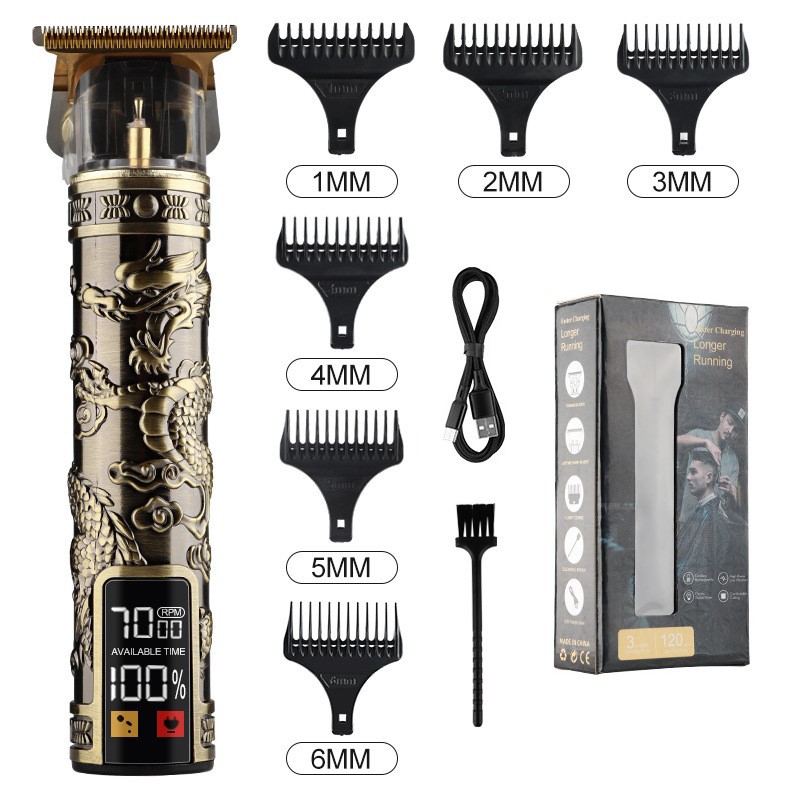 Corte de pelo eléctrico transfronterizo al por mayor retrógrado tallado impulsor eléctrico cabeza baldía de aceite impulsor eléctrico cortadora de plástico afeitar