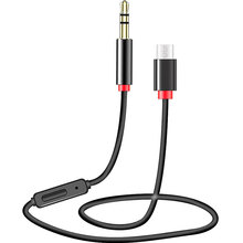 Typec转3.5mm车载音频线aux线控麦手机连音响头戴耳机通话转接线