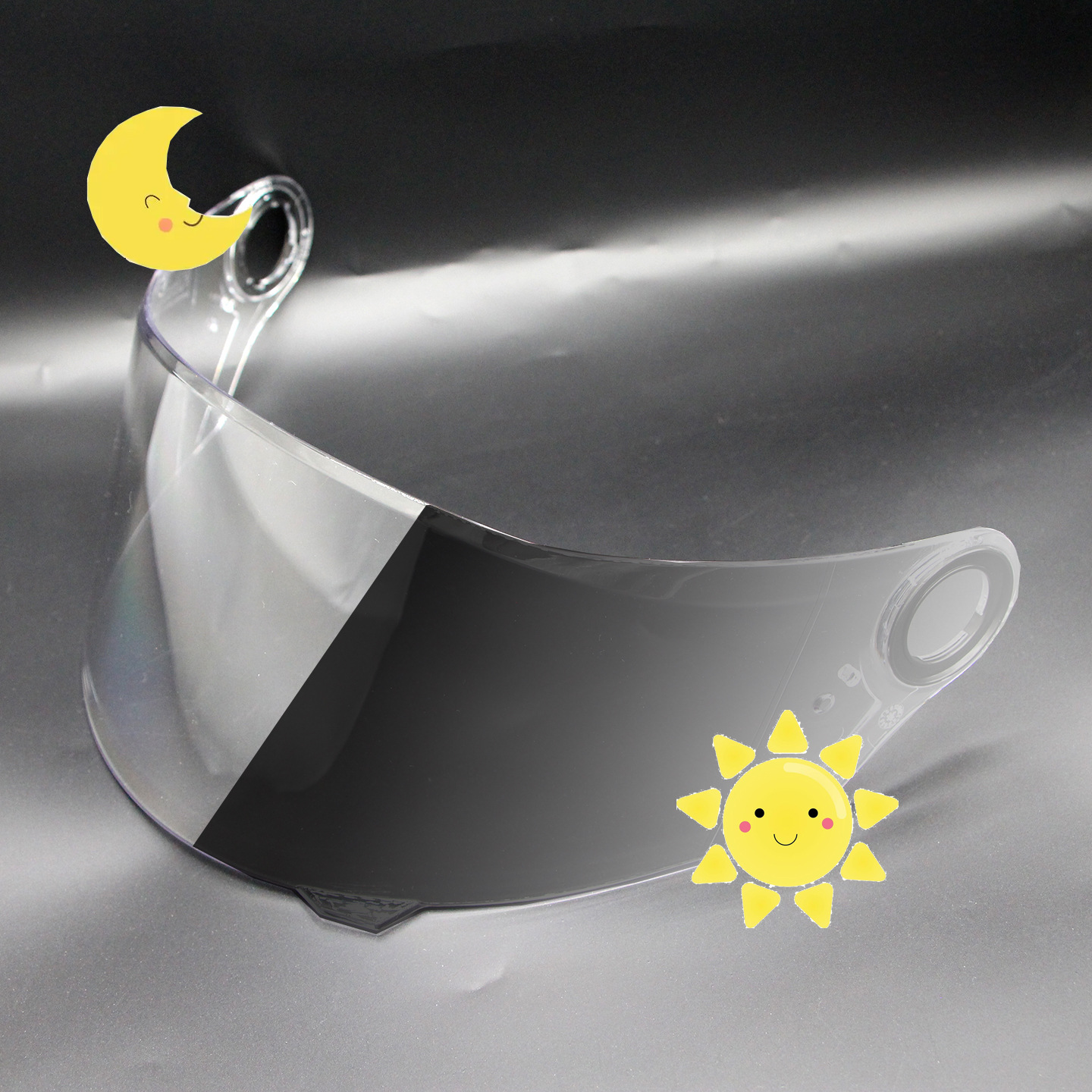 Suitable for Ls2's Ff358 Ff396/Ff300 Helmet Lenses, Made of Pc Material, Suitable for Day and Night Use, Sun Protection and Uv Protection