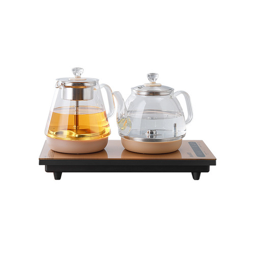 银器智能全自动底部上水电热烧水壶泡茶桌茶台一体家用煮茶炉