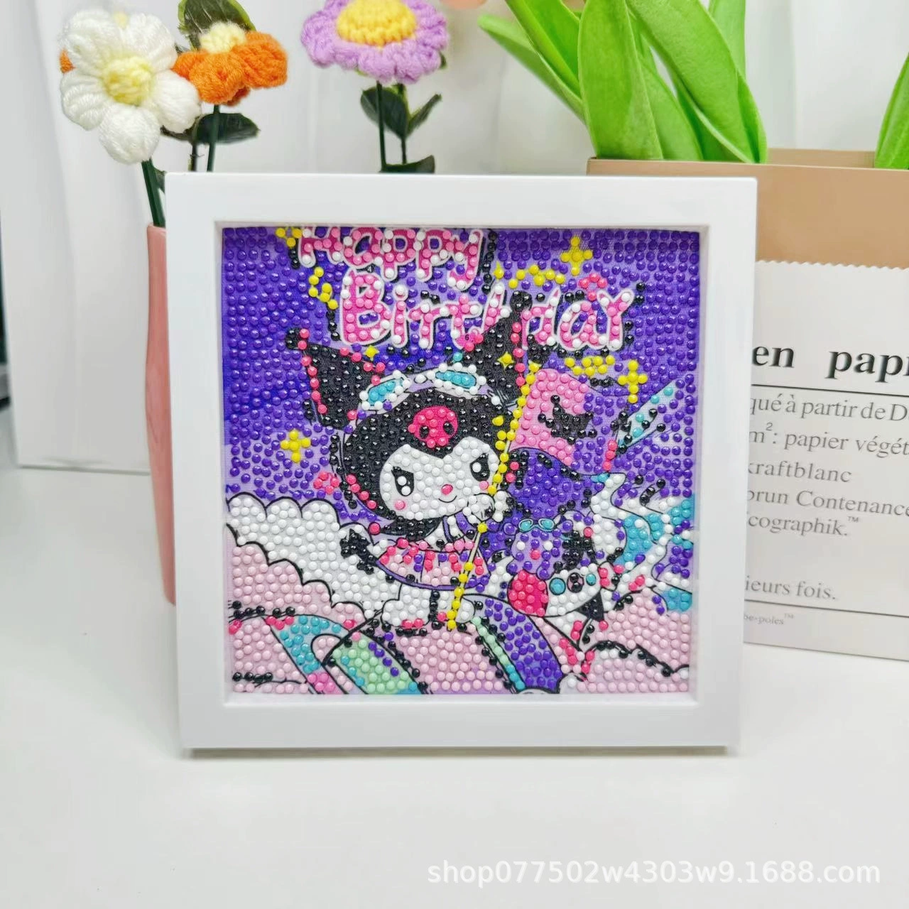 DIY-набор для алмазной мозаики 17×17 см, пластиковая рама, дизайн щенок, полный набор инструментов для кладки