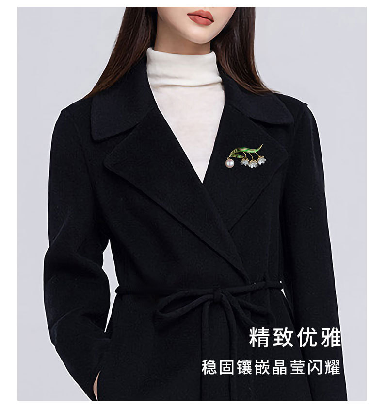 国风简约时尚铃兰花胸针小众高级感精致花朵胸花新款优