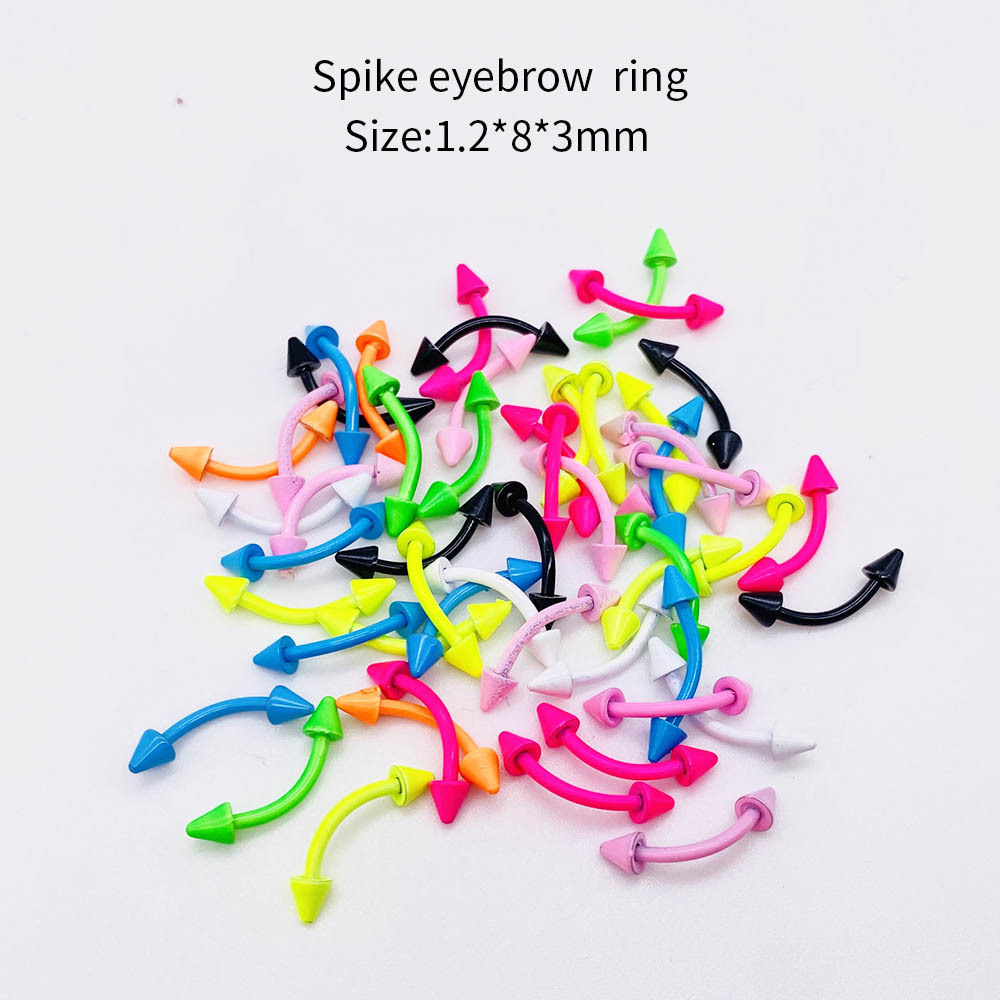 Fashion C Shape Stainless Steel Stoving Varnish Eyebrow Nails Nose Ring display picture 6