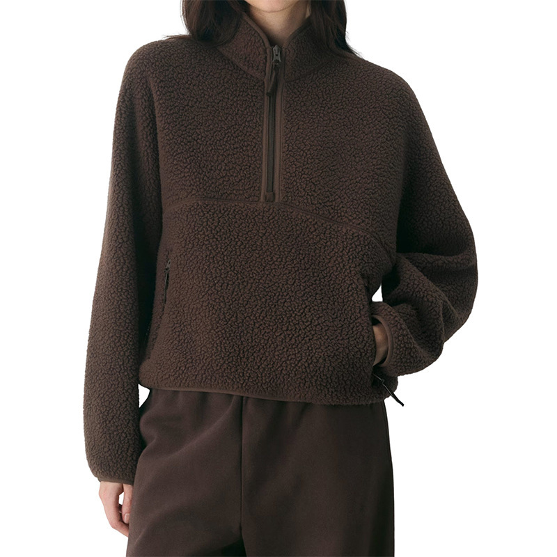 In-Stock Amazon Women's Clothing Autumn and Winter New European and American Style Solid Color Fleece Sweater Fashionable Versatile Casual Sweatshirt In-Stock Amazon Women's Clothing Autumn and Winter New European and American Style Solid Color Fleece Sweater Fashionable Versatile Casual Sweatshirt