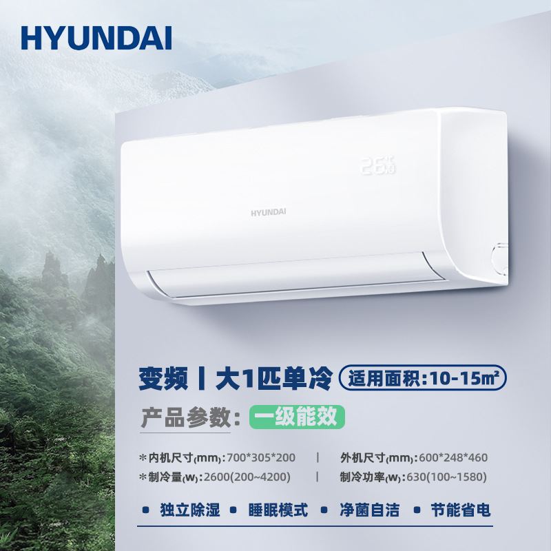 Gran enfriamiento simple de 1 hp 丨 Nueva eficiencia energética Clase 1 丨 Aire acondicionado inverter