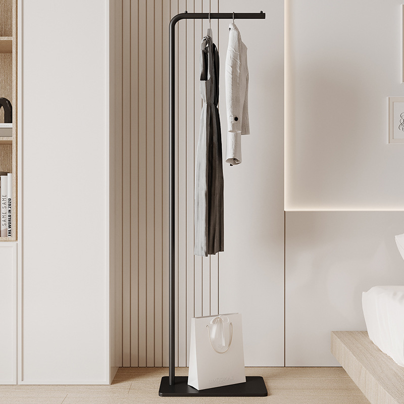 Nordic Floor-Standing Clothes Rack for Bedroom, Simple Household Storage Rack, Light Luxury Modern Rod-Style Internet Celebrity Ins Coat Rack