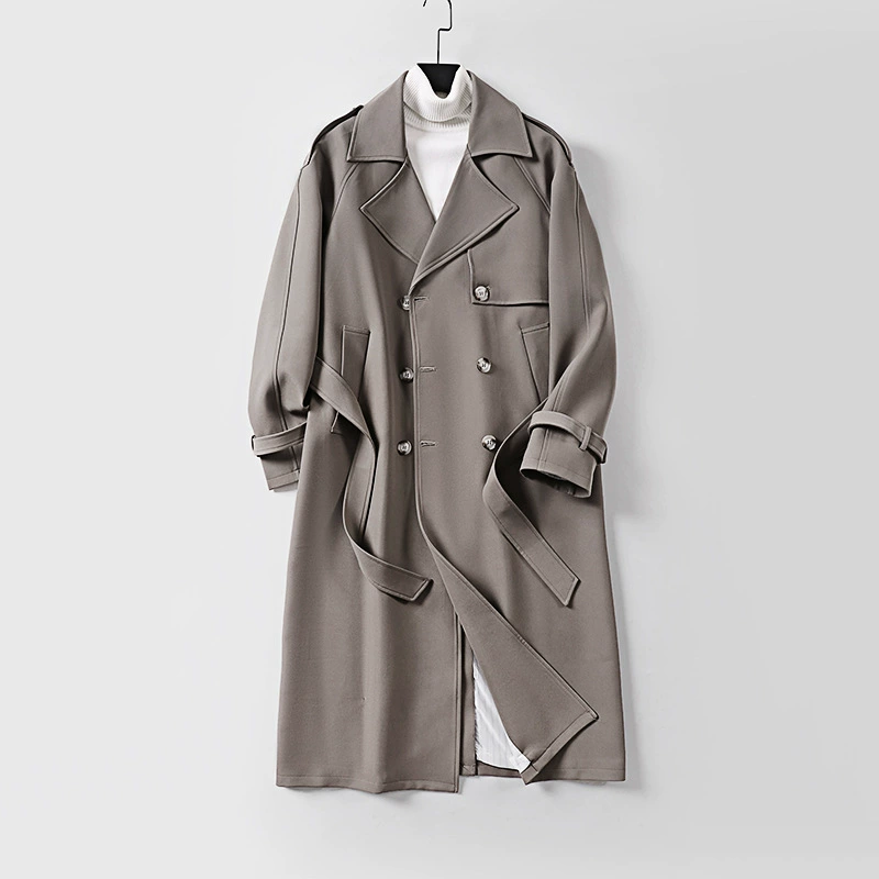 Весенне-осенний лиф с разрезом, ветровка Balmakken, мужская длинная свободная повседневная мужская куртка большого размера, мужская куртка