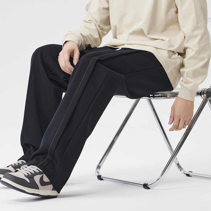 Nuevos pantalones pesados de estilo masculino estilo casual pantalones de diseño linea pantalones largos sueltos pantalones deportivos rectos