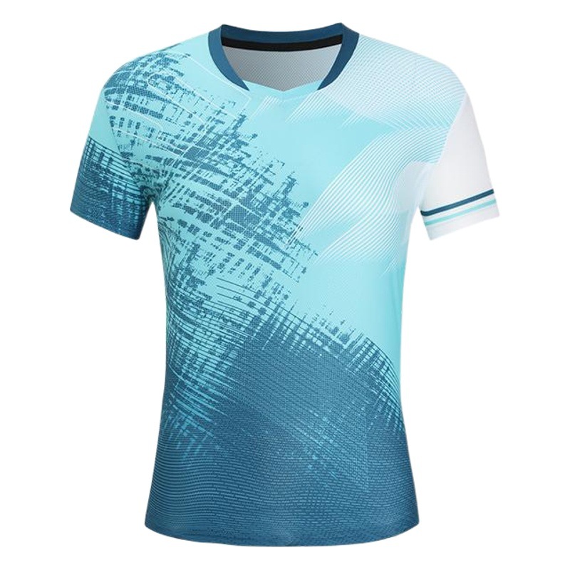 Camisas de bádminton secas rápidas nuevas camisas de mangas cortas de voleibol de tenis de mesa para hombres ropa deportiva de pareja de verano