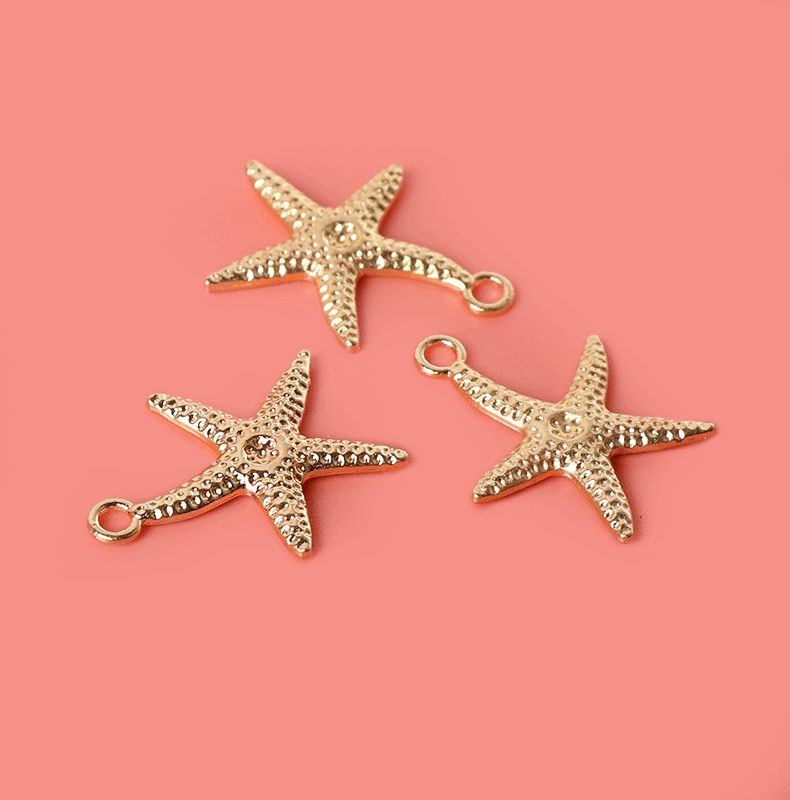 1 Piece Casual Beach Starfish Alloy Plating Pendant Jewelry Accessories display picture 6