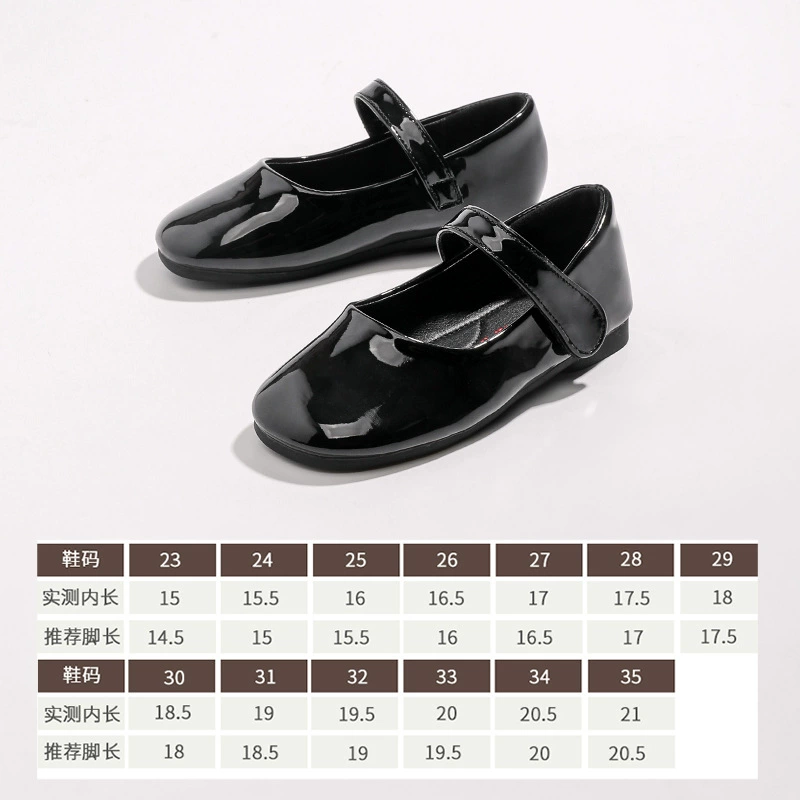 Черные кожаные туфли для девочек, новые детские туфли для выступлений, белые студенческие туфли, школьная обувь для этикета, туфли принцессы на мягкой подошве.