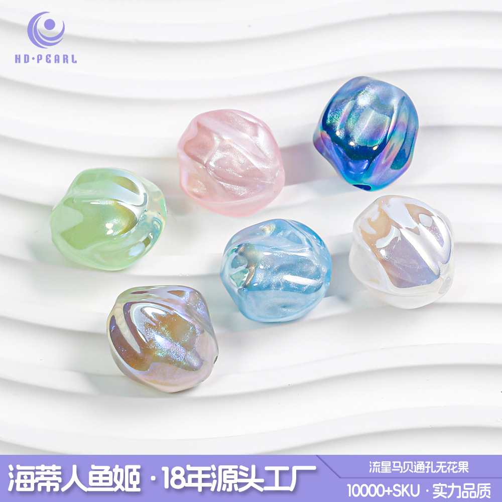 Haijia Meteor Mabei agujero recto higo cuentas torcidas hechos a mano DIY accesorios de la joyería material fábrica al por mayor