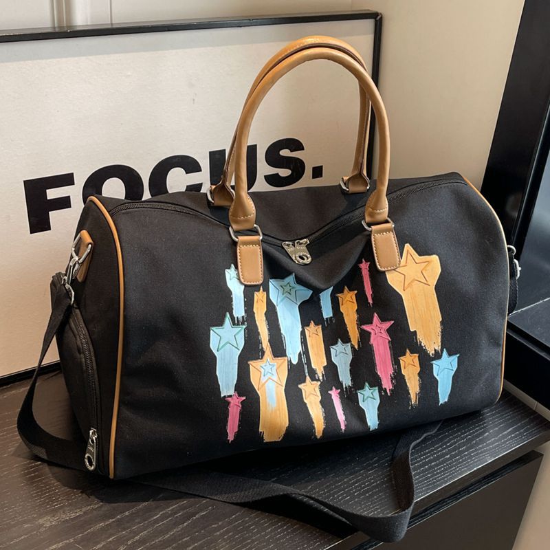 2023 nuevo bolso de viaje de lona de gran capacidad deportes bolsa de fitness estilo coreano crossbody bolsa de viaje de alto sentido