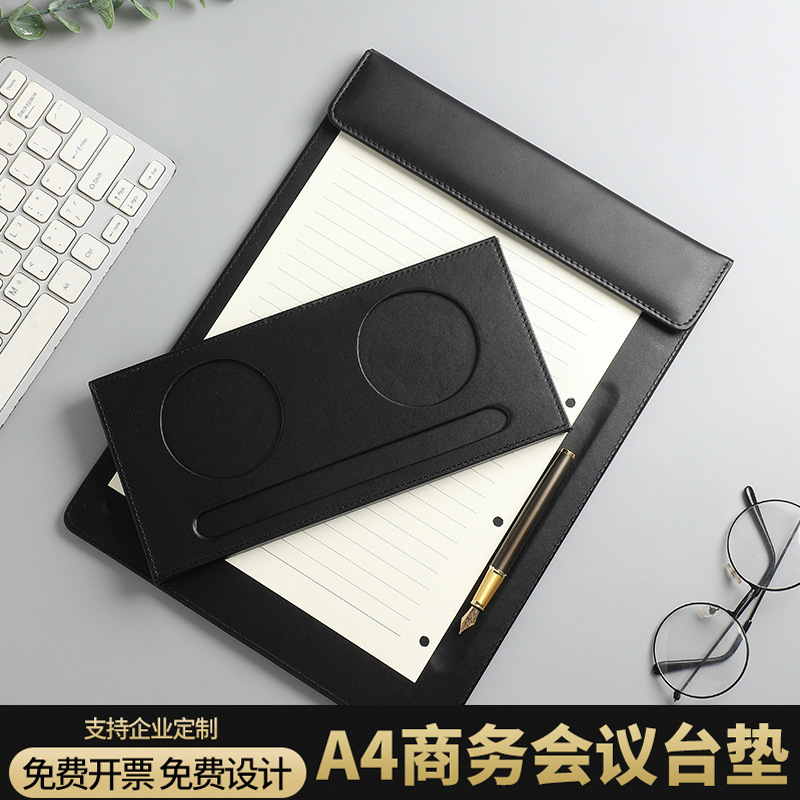 A4 Business Meeting Desk Pad Notebook Magnetic Board Clip Office Meeting Record Book Can Be Customized Desk Pad