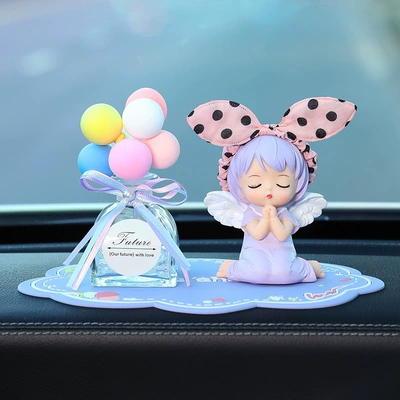 Cute Interior Car Interior Decoration: Car ornaments - purple-anne-balloon-bottle-blue-pad