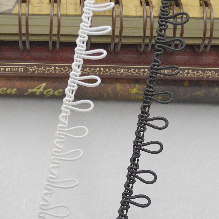 Supply special garment accessories curved edge car line lace elastic U-shaped wave belt button door belt P148