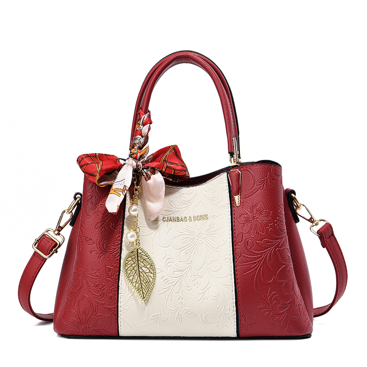 2026 nuevo estilo nacional de contraste de color relieve bolsas especiales empalmadas bolsas portátiles en el Día de la Madre para enviar a mamá en el punto
