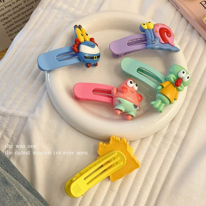 Высококачественная губка для детских cartoon hairgrip, крабовая заколка, милая аксессуар для волос, подарок на день рождения