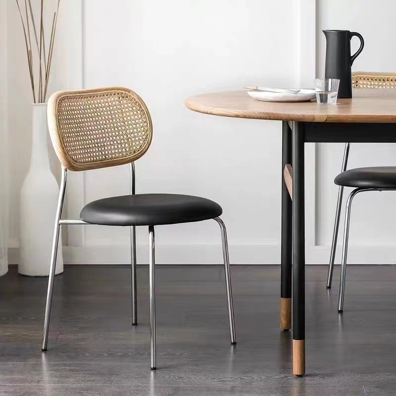 Sillas de madera maciza casera de seda medieval sillas de comedor de café nórdico diseñador casual taburetes de comedor retro