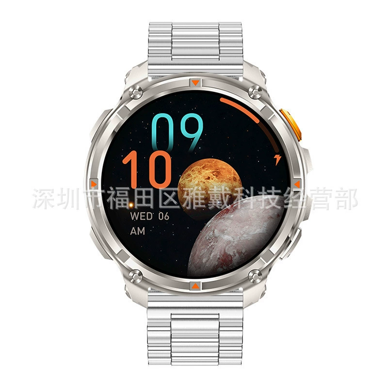 Bracelet, needle, flashlight, watch, bluetooth, tracks heartbeat, monitors oxygen level